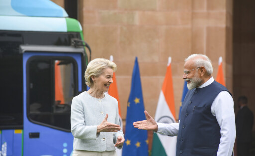 Ursula von der Leyen trifft Narendra Modi Narendra Modi in Indien