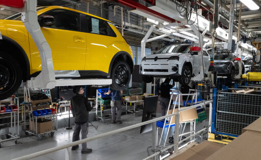 of electric cars at the Renault factory in Douai, France.
