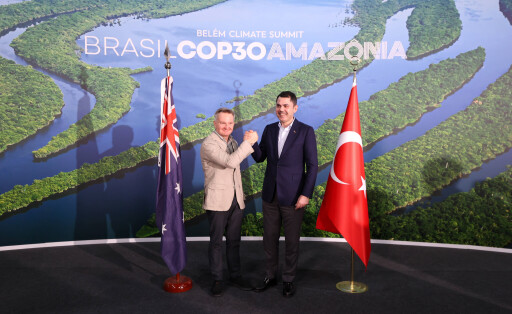 urkiye Selected to Lead COP31 Presidency BELEM, BRAZIL - NOVEMBER 22: (----EDITORIAL USE ONLY - MANDATORY CREDIT - TURKISH MINISTRY OF ENVIRONMENT AND URBANIZATION HANDOUT - NO MARKETING NO ADVERTISING CAMPAIGNS - DISTRIBUTED AS A SERVICE TO CLIENTS----) Turkish Ministry of Environment and Urbanization Murat Kurum attends the 30th Conference of the Parties (COP30) to the UN Framework Convention on Climate Change (UNFCCC) in Belem, Brazil on Nover 22, 2025. Turkeiye was represented by Minister of Environment, Urbanization and Climate Change Murat Kurum. Minister Kurum announced that Turkiye to host and preside over next year’s COP31 Conference of the Parties. Turkish Environment and Urbanization Ministry Anadolu Belem Brazil. Editoria Copyright: x2025xAnadoluxTurkishxEnvironmentxandxUrbanizationxMinistryx